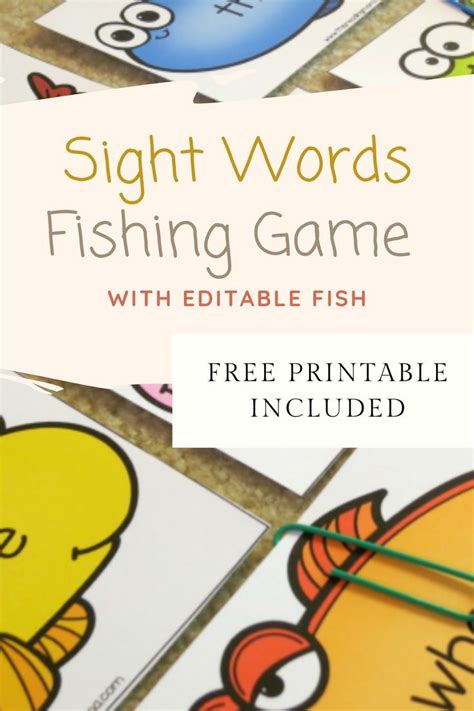 Sight Words Fishing Game {with Editable Fish!}.
